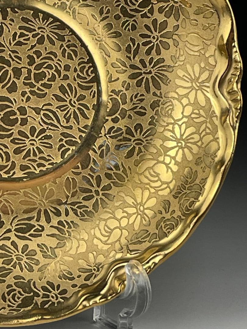 【希少】フッチェンロイター 24K 金彩 カップ＆ソーサー ハンドエングレーブド