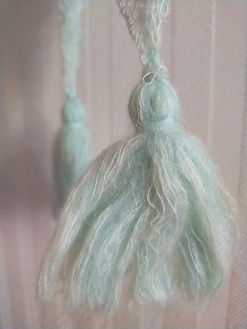 ✨未使用品✨北欧ラトビア製 ポンチョ型ショール ハンドメイド ミントグリーン