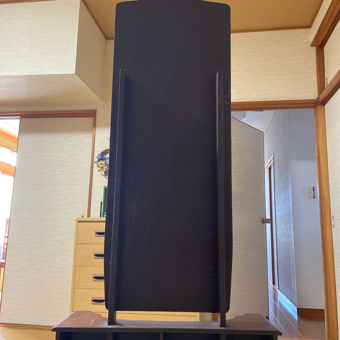 一面鏡　ダークブラウン ドレッサー・鏡台 大きな鏡付き　昭和レトロ