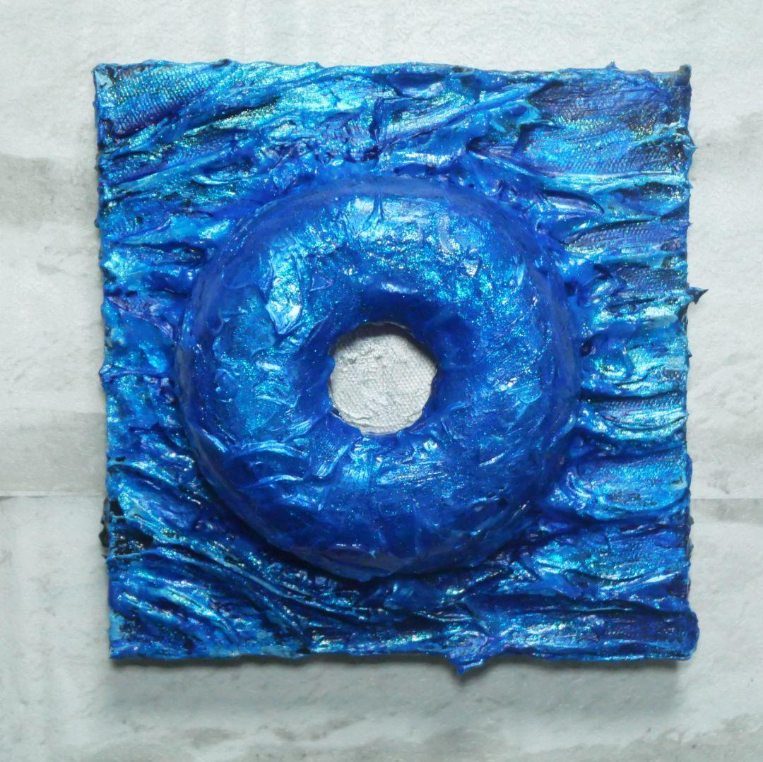 油絵 油彩 油彩画 絵 絵画【海と月ドーナツ】