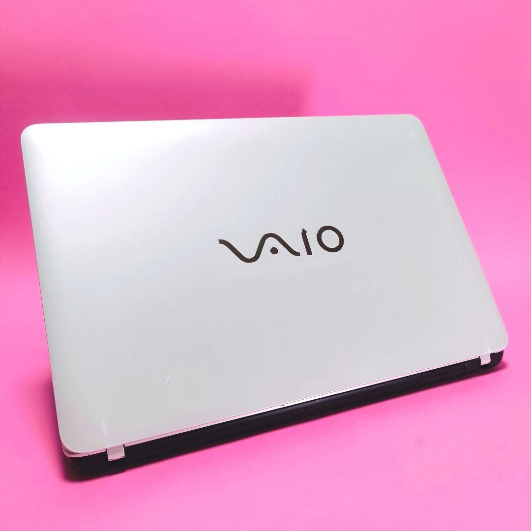 【お買い得】500GB✨人気VAIO✨カメラ付き白ノートパソコン✨データの整理に