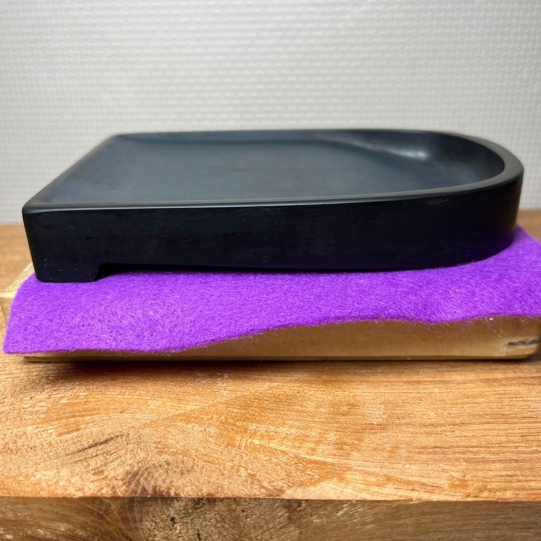 ⭕️雨端硯　特殊　太子型良弁研　現代の名工　雨宮弥兵衛作　父　雨宮静軒