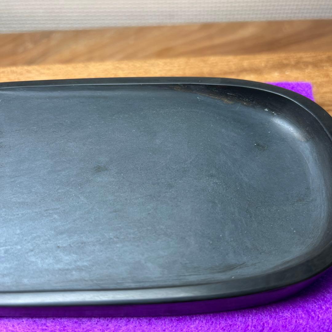 ⭕️雨端硯　特殊　太子型良弁研　現代の名工　雨宮弥兵衛作　父　雨宮静軒