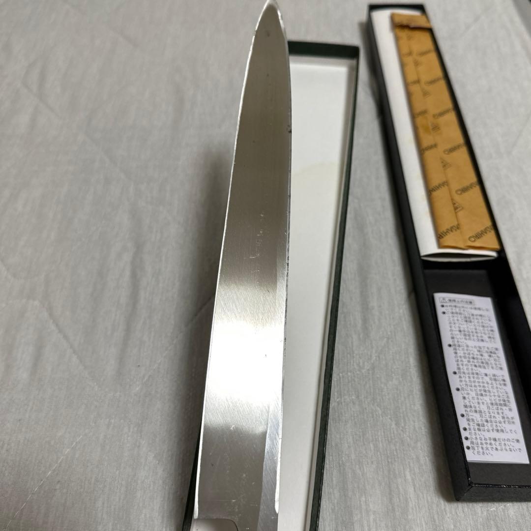 正広作 別撰 ハガネ PC柄 料理包丁 柳刃包丁 270mm 未使用 錆あり