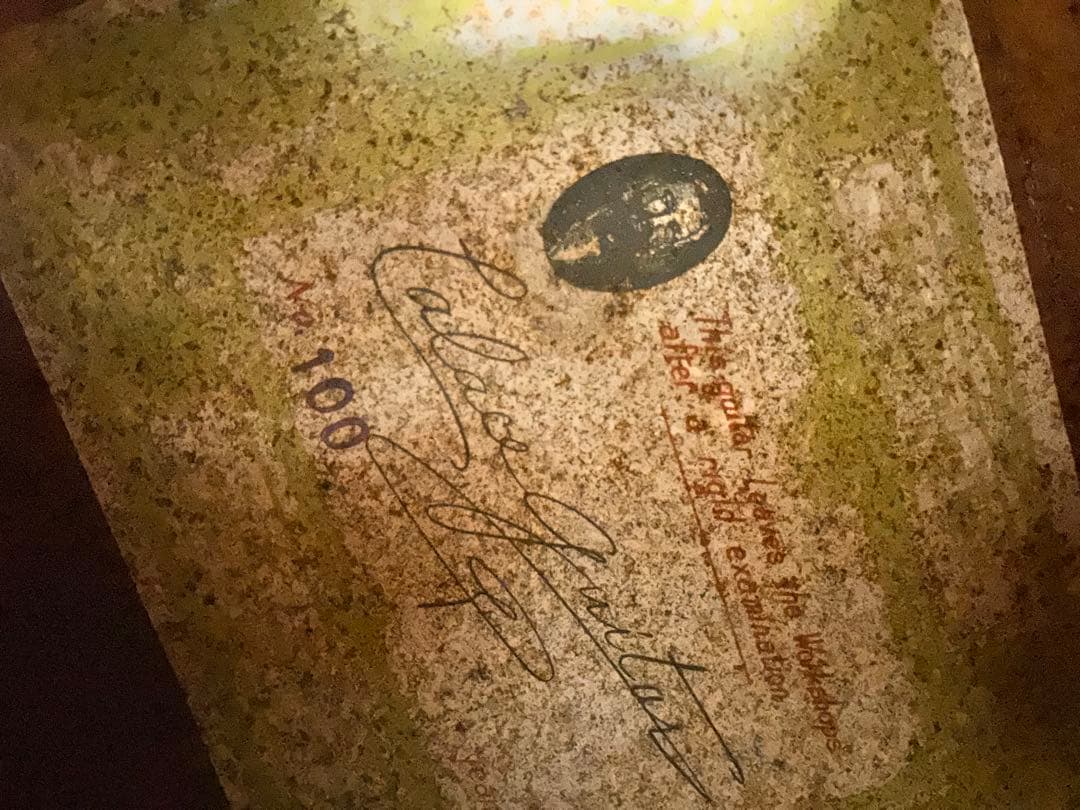 Raffaele Calace ギターNo.100 焼印ありラファエルカラーチェ