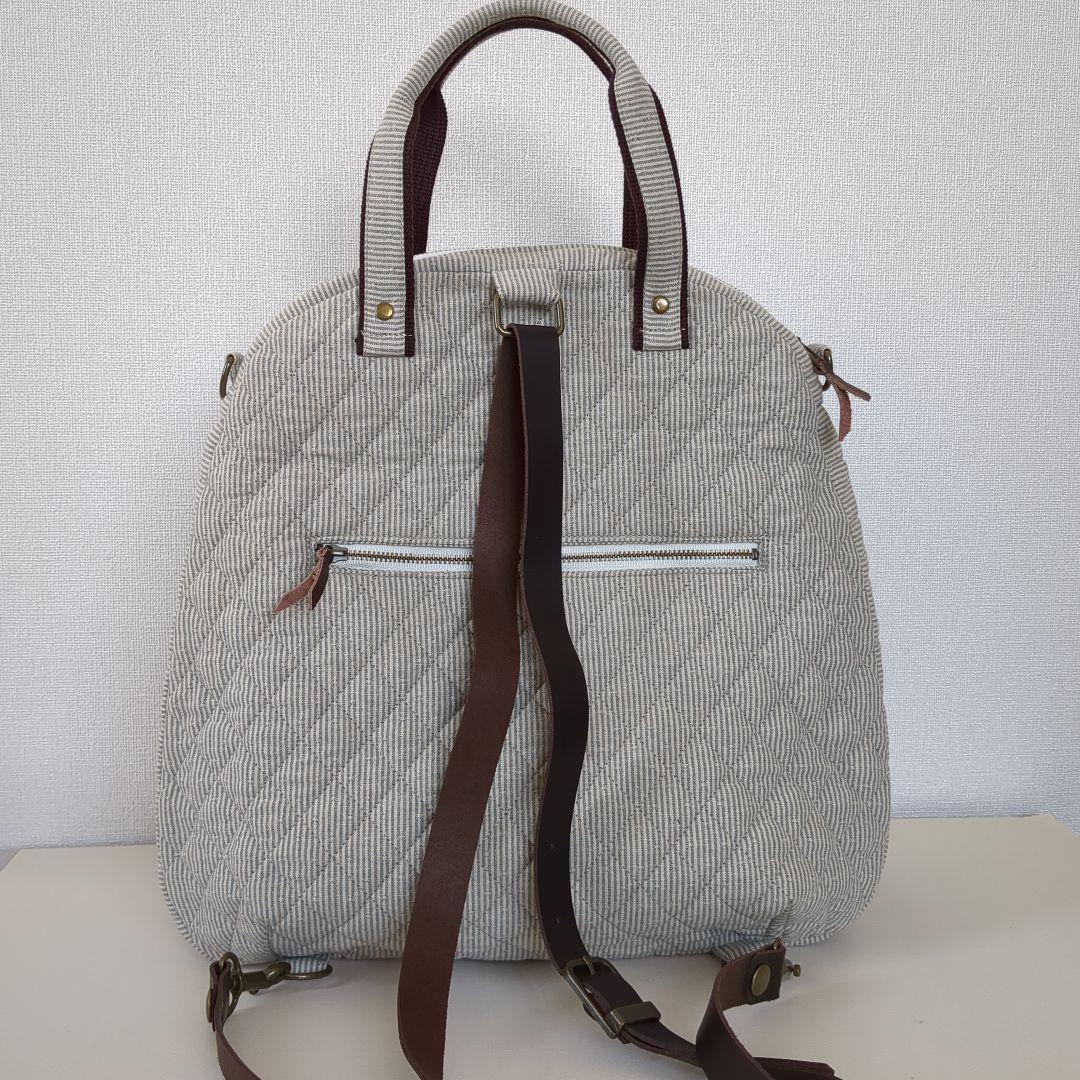 パッチワーク　六角つなぎの3WAYバッグ