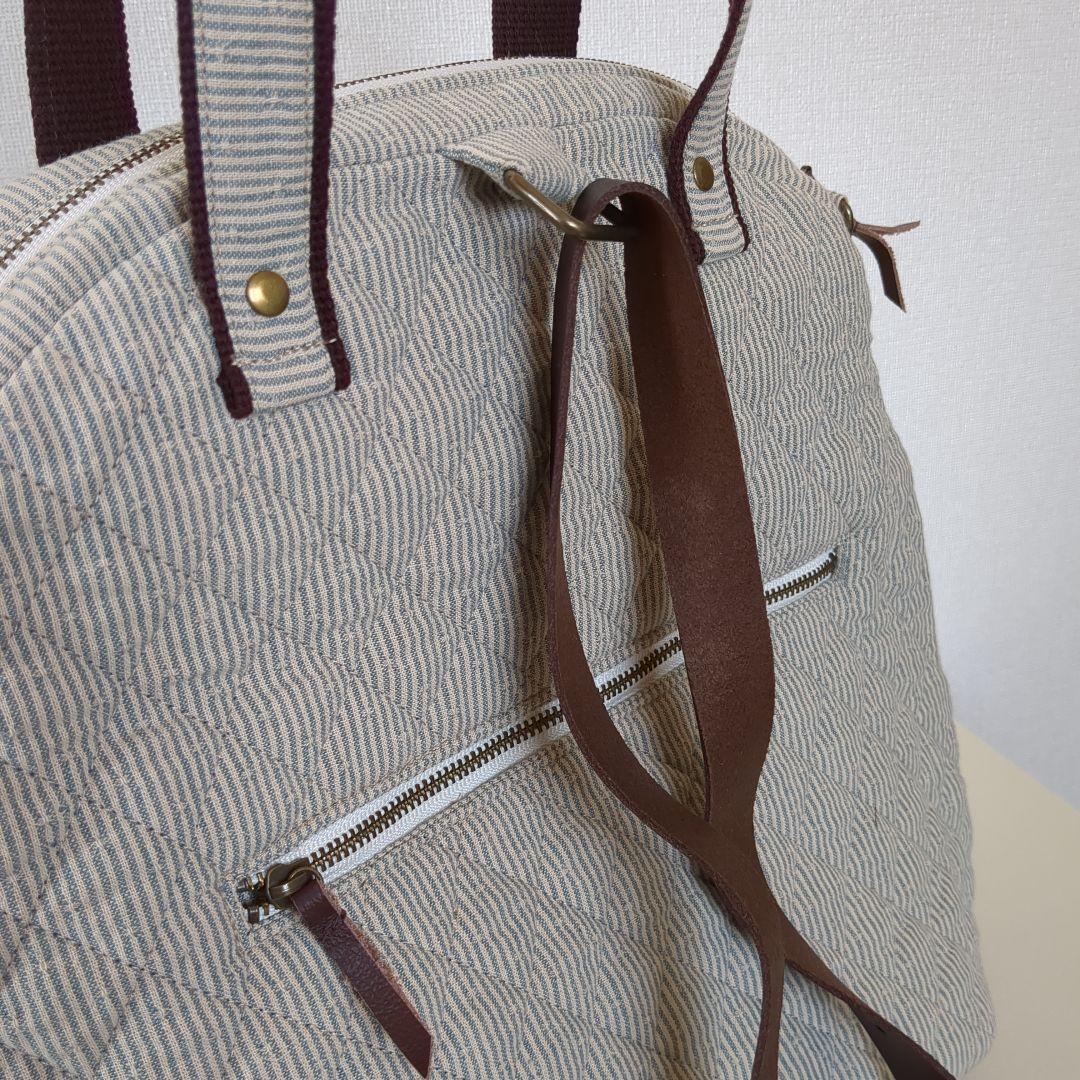 パッチワーク　六角つなぎの3WAYバッグ