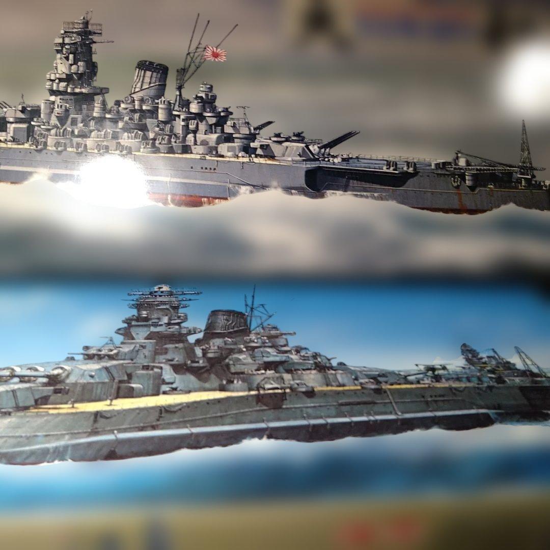 タミヤ　1/350 戦艦　大和、武蔵、ビスマルク、テルピッツ　モーターライズ
