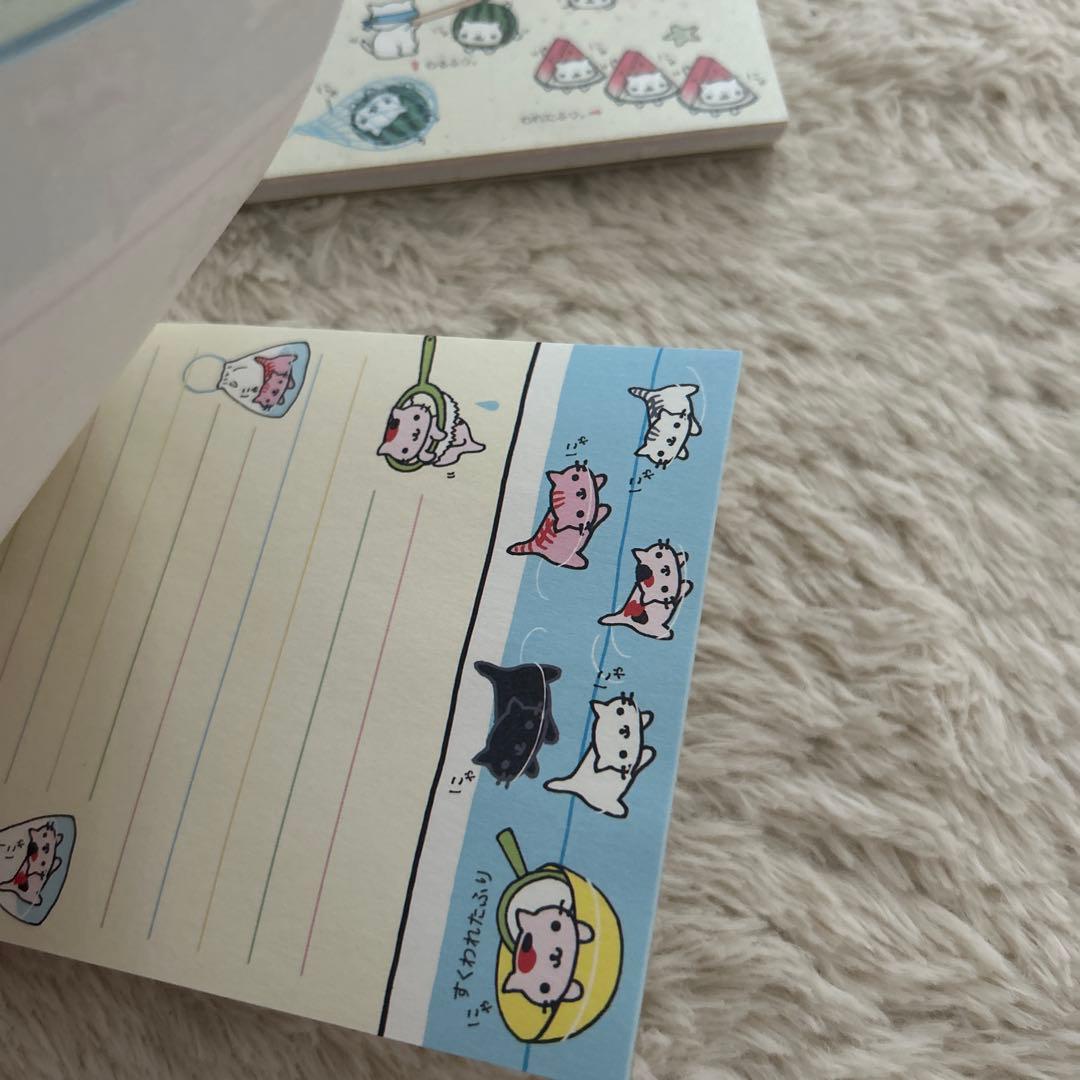 平成レトロ　メモ帳　シール　にゃんにゃんにゃんこ　にゃんこまつり　サンエックス
