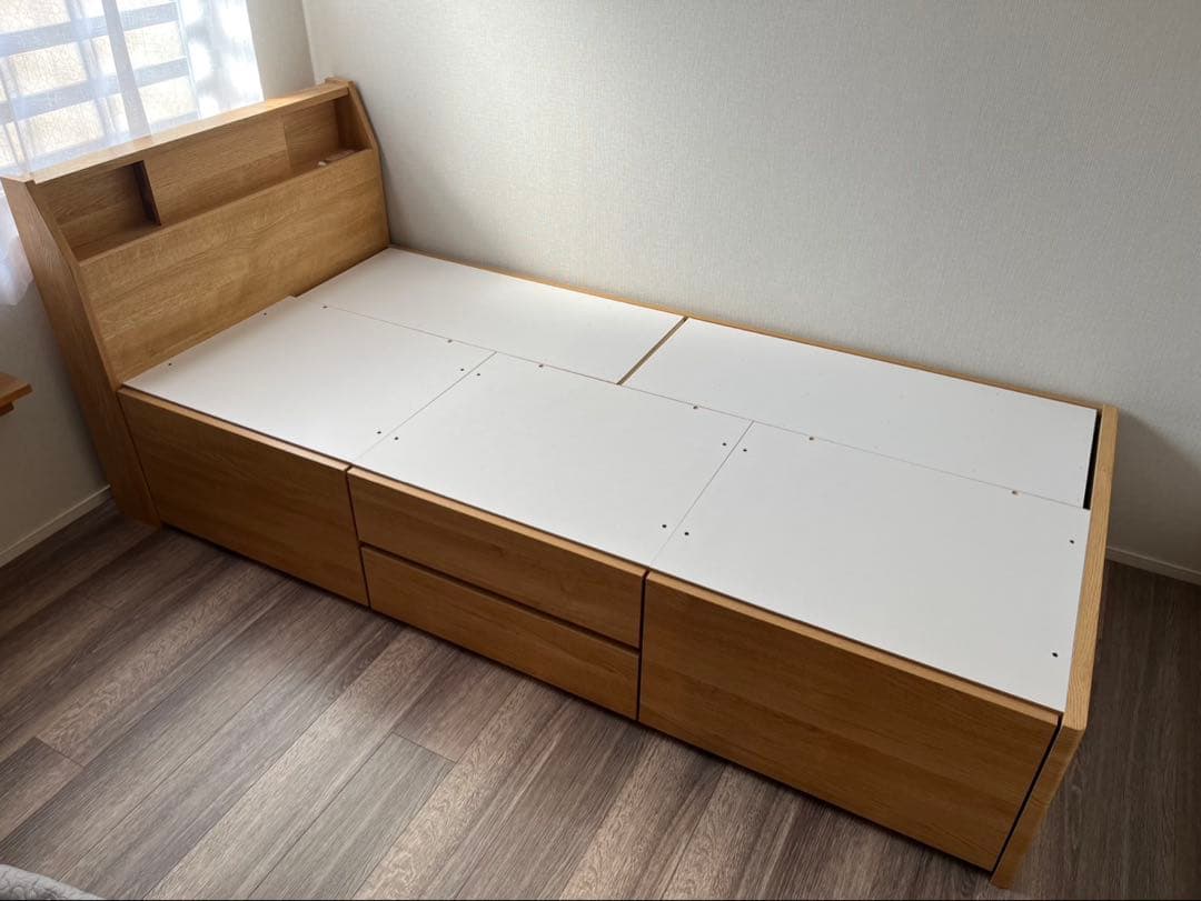 ニトリ　シングルベッドフレームナチュラル（引き取り限定）