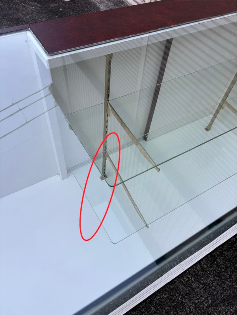 【希少】曲面ガラスショーケース／店舗什器】引き取り大歓迎！ 値下げ！