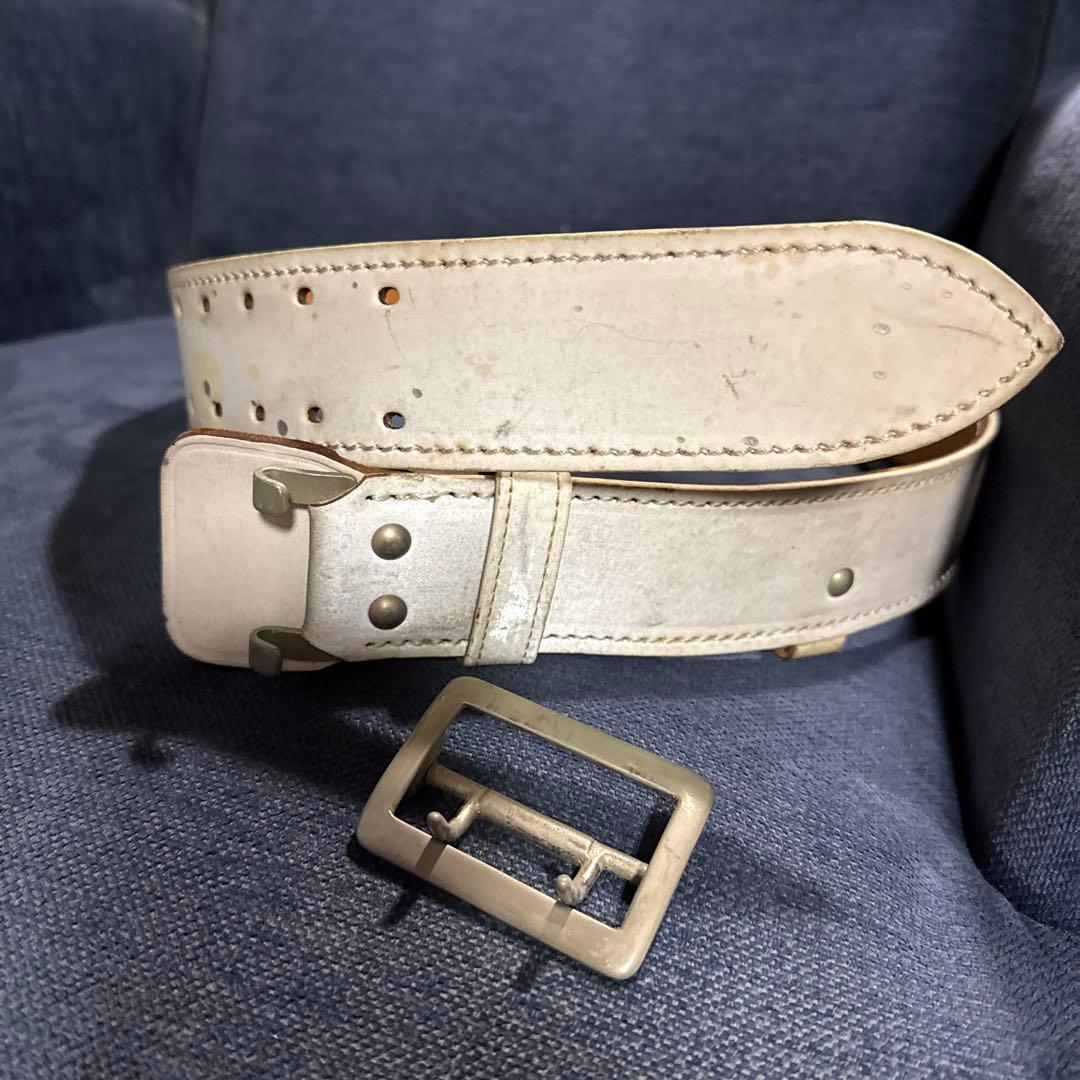 昭和　白バイ 警ら隊　交通 ベルト 本革 レザーベルト
