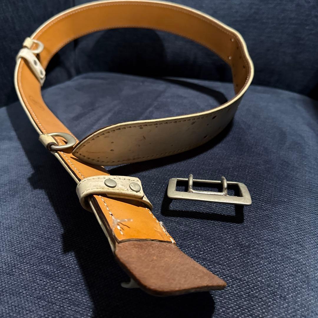 昭和　白バイ 警ら隊　交通 ベルト 本革 レザーベルト