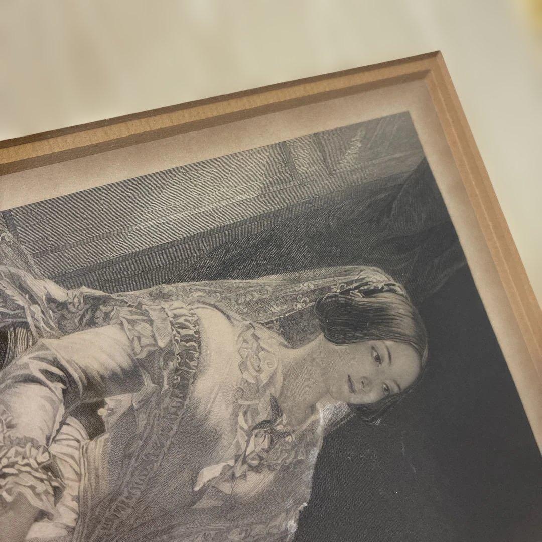 アンティーク　ヴィンテージ　絵画　額　花嫁　W.P.Frith