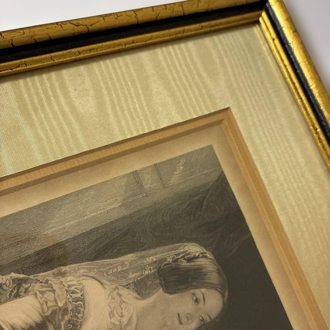 アンティーク　ヴィンテージ　絵画　額　花嫁　W.P.Frith