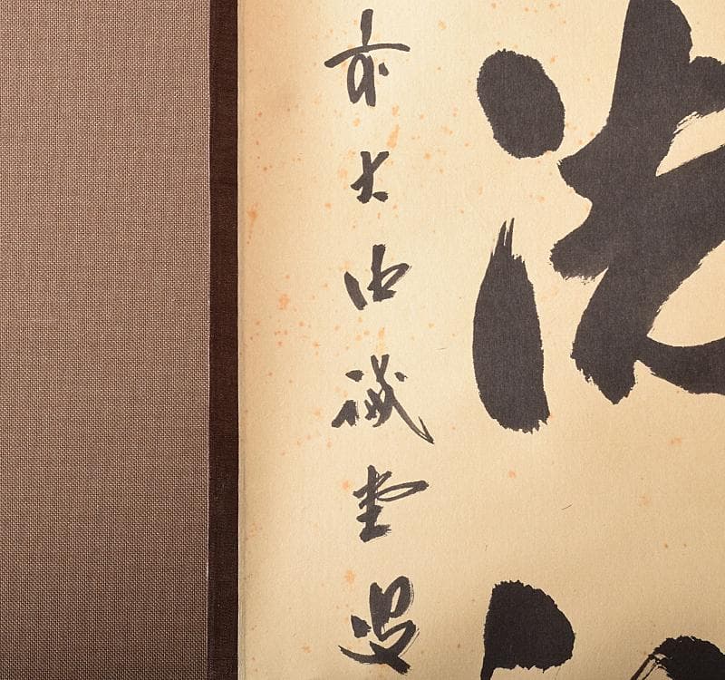 掛軸　前大徳藤井誡堂　一行書　「時雨洗如素」　共箱 C　R3702C