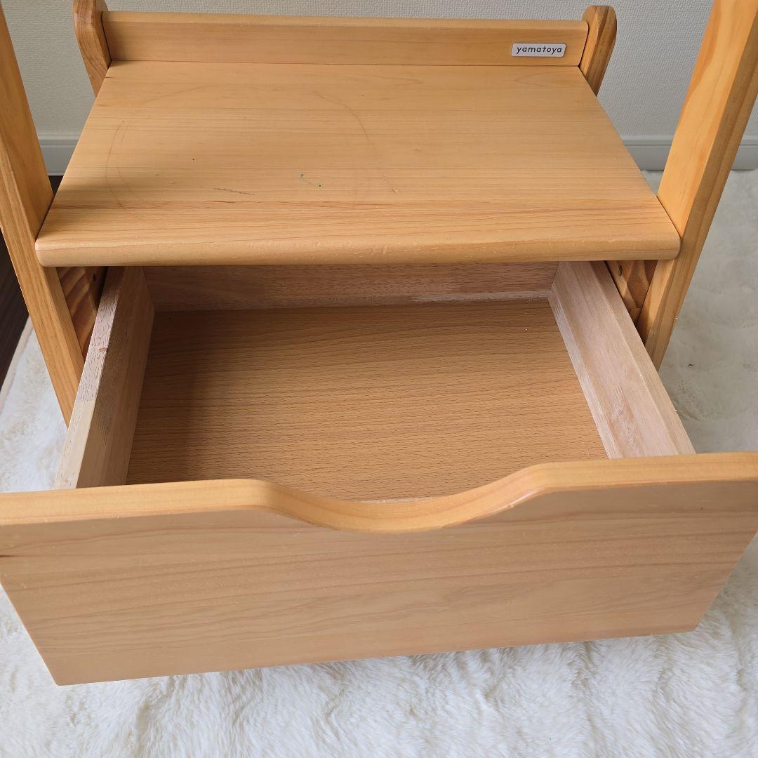 YAMATOYA ノスタ　キッズ ハンガーラック 引き出し付き　大和屋　木製