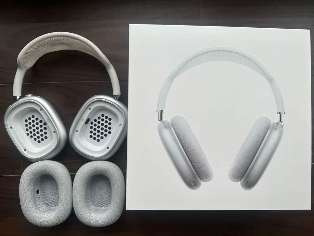 AirPods Maxシルバー本体 ケース付き