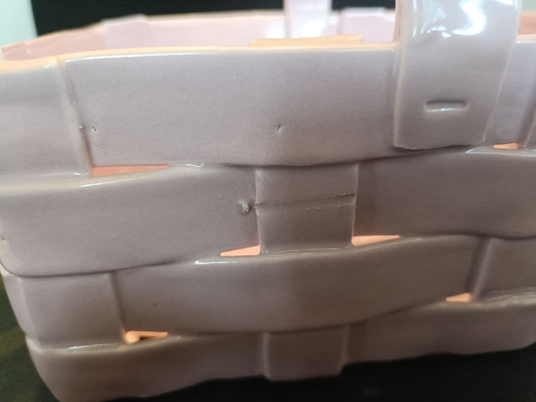 イタリア製陶器編みバスケット