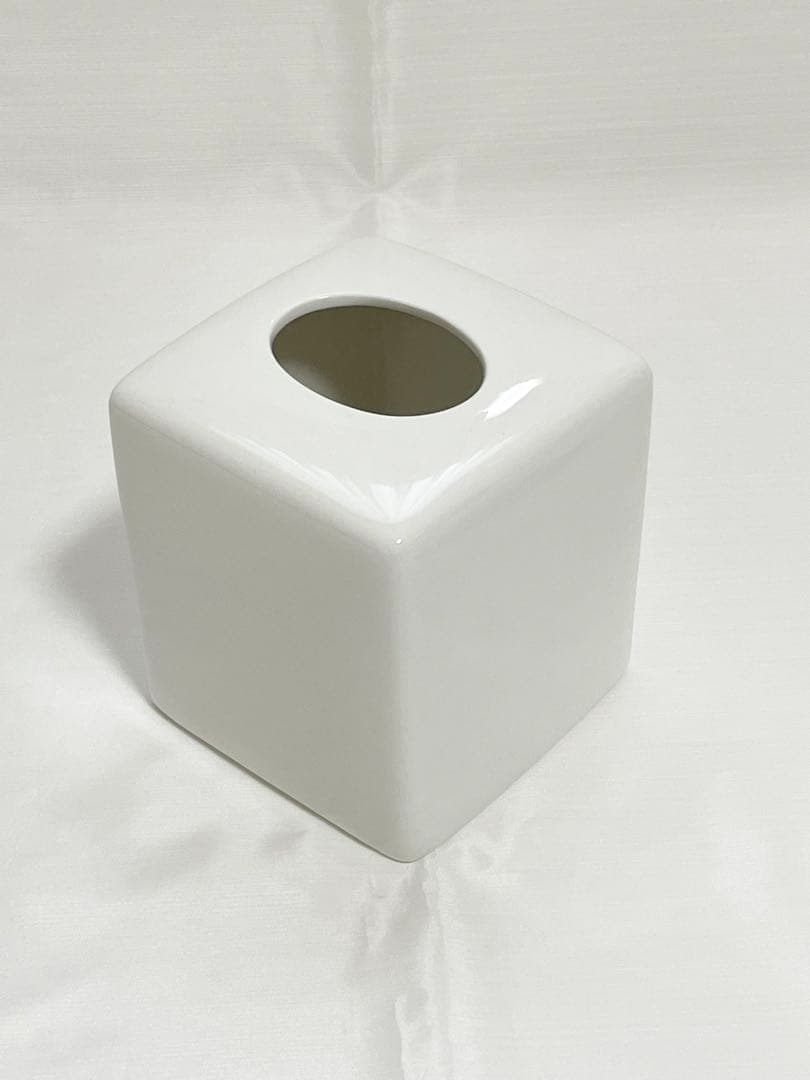 ポーセラーツ　白磁　ティッシュBOXカバー 3点セット