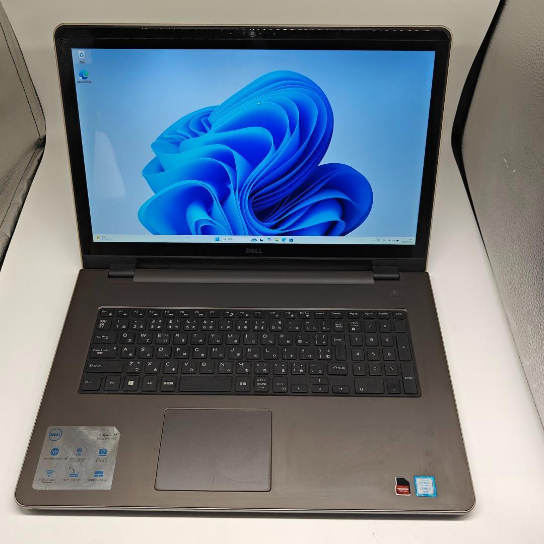 【DELL】高速i7 SSD256GB 16GB 17.3型 グレー ノートPC