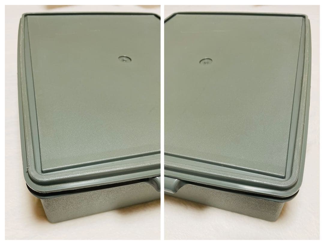 3個セット/送料込み/タッパーウェア/ハーフ/スーパーケース/ディープ/緑/②