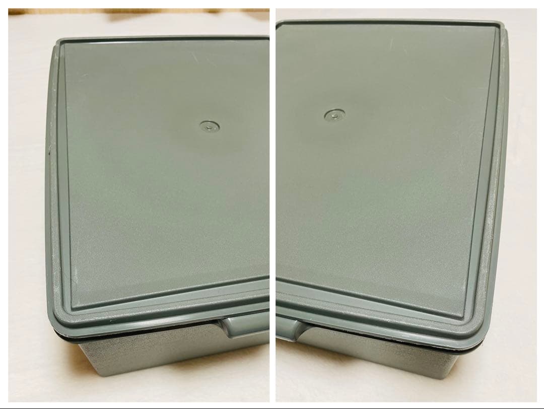 3個セット/送料込み/タッパーウェア/ハーフ/スーパーケース/ディープ/緑/②