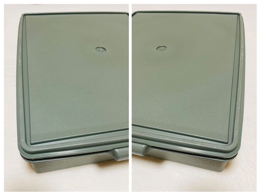 3個セット/送料込み/タッパーウェア/ハーフ/スーパーケース/ディープ/緑/②