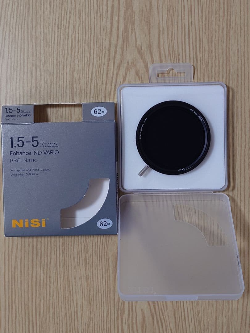 NiSi 可変NDフィルター VARIO 1.5~5 stops 62mm