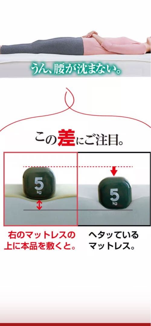 カタログハウス　タケショウ　メディカルパッド　シングル　腰痛対策