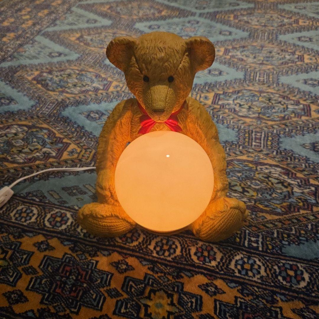 ヴィンテージ 陶器製 ティディベア テーブルランプ