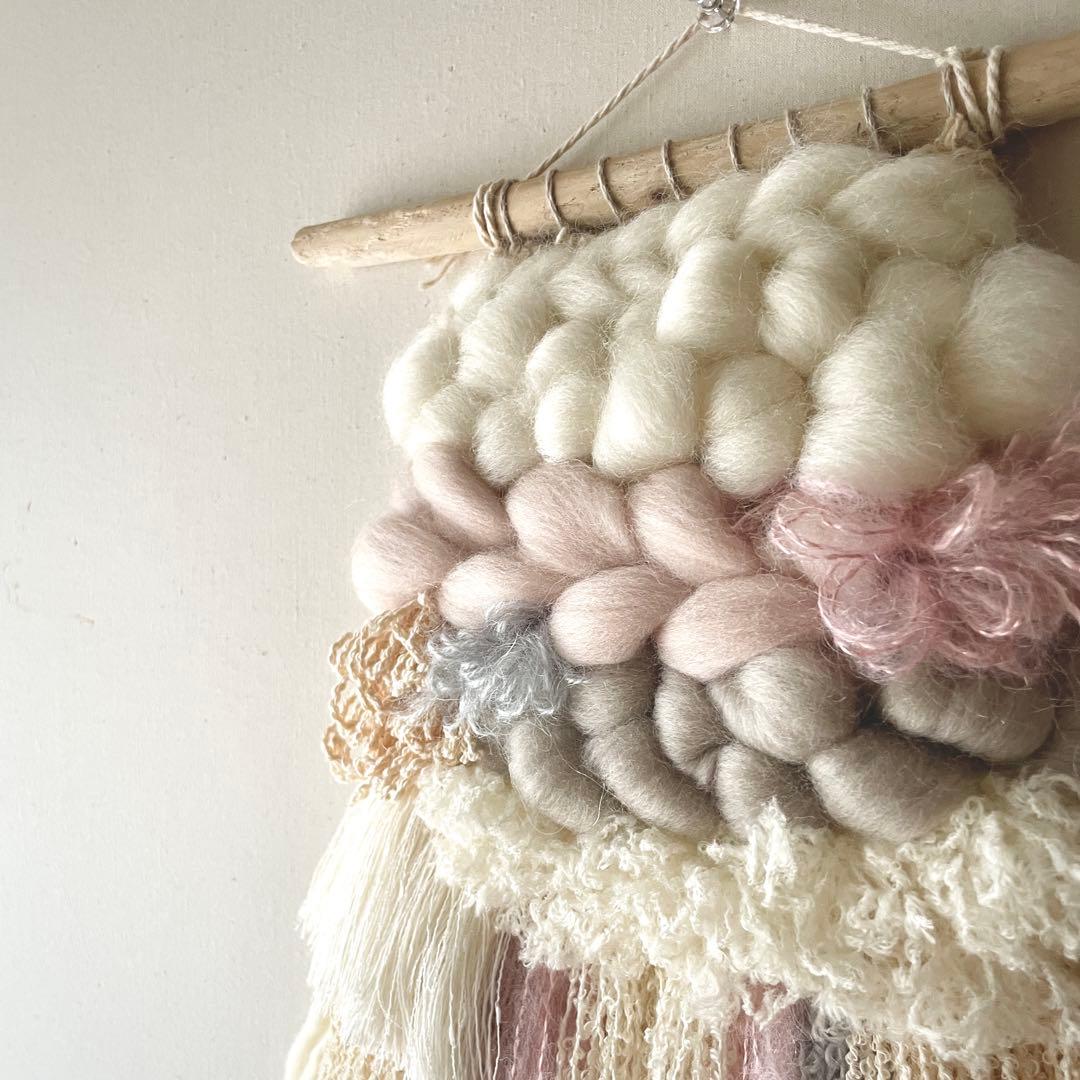 【１点もの】 流木 ウィービング タペストリー 『やさしい気持ち。f.』