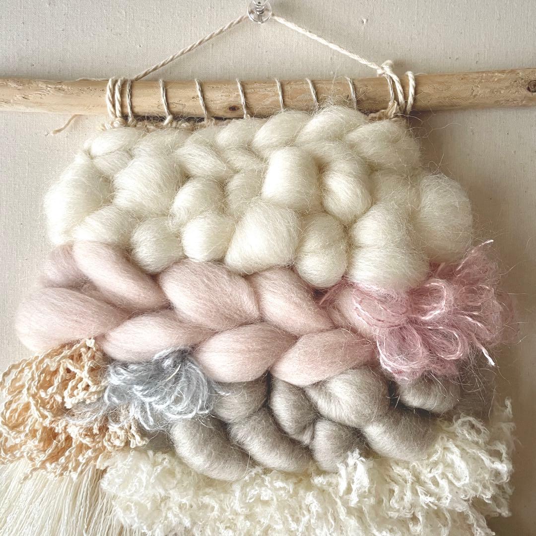 【１点もの】 流木 ウィービング タペストリー 『やさしい気持ち。f.』