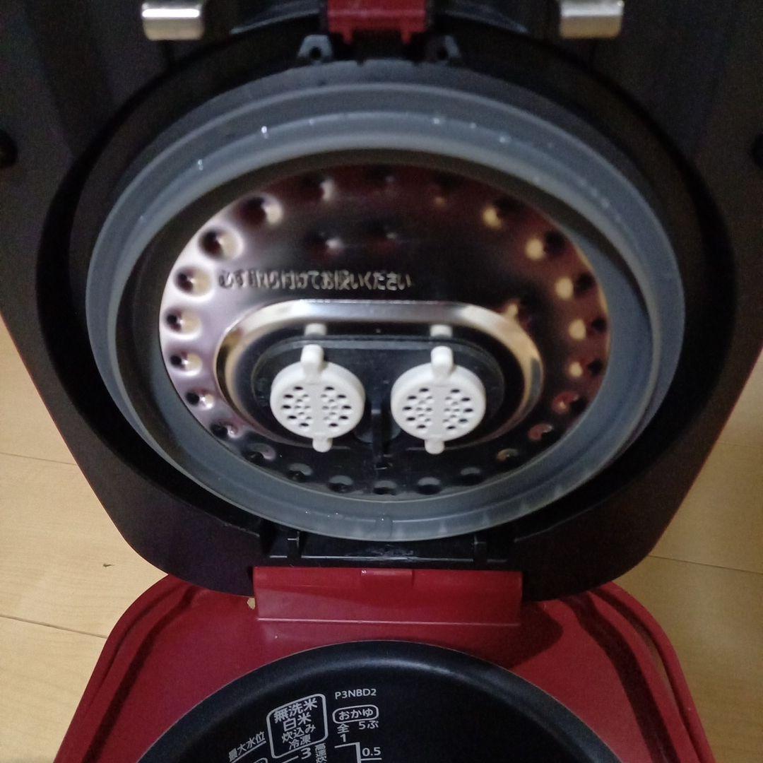 美品✨アイリスオーヤマ 炊飯器 3合 圧力IH式 RC-PH30-R