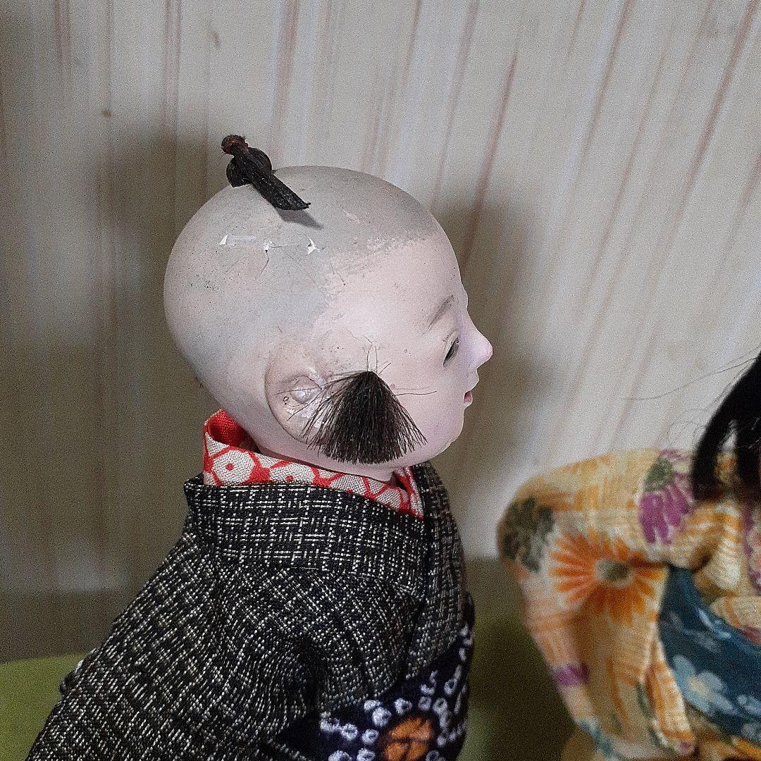 市松人形、お坊ちゃんと、村娘