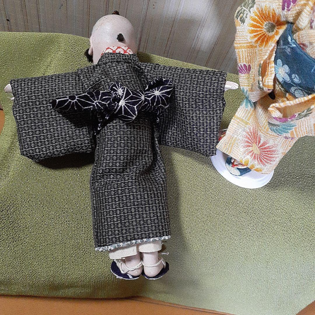 市松人形、お坊ちゃんと、村娘