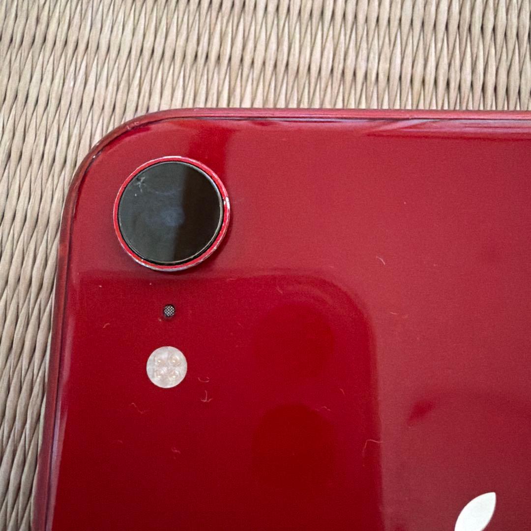 iPhoneXR RED 64GB 画面割れあり ジャンク扱い 付属品あり