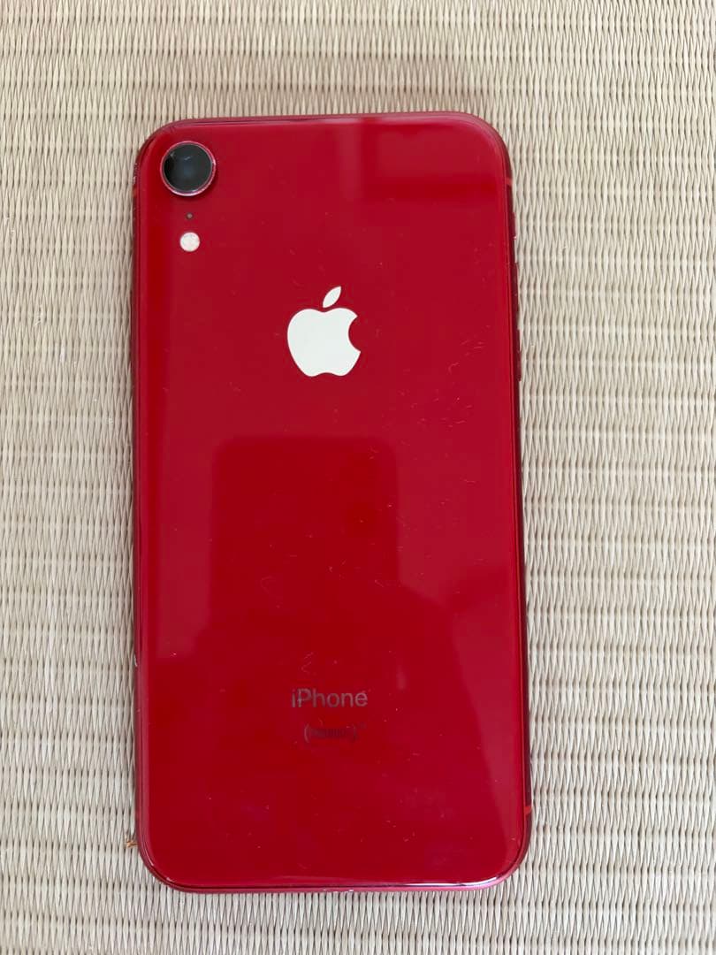iPhoneXR RED 64GB 画面割れあり ジャンク扱い 付属品あり