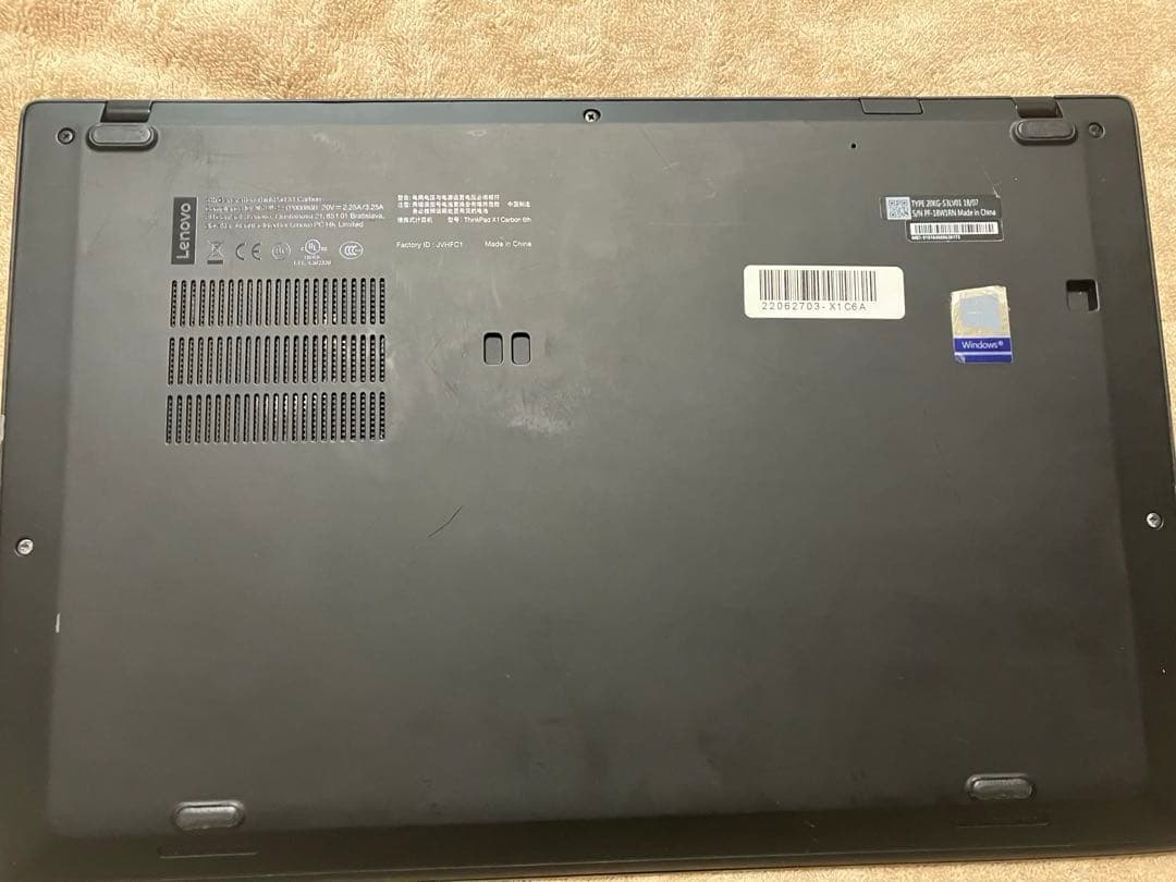 X1Carbon Gen6(Model 20KGS3LV01) ジャンク