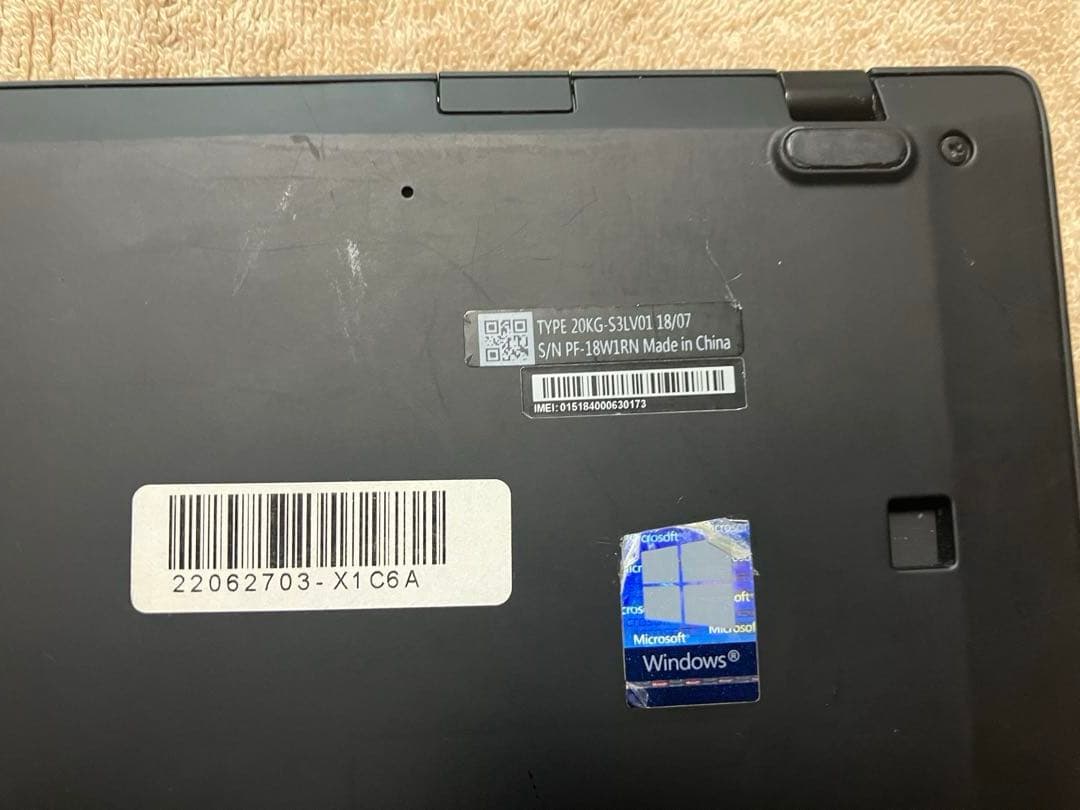 X1Carbon Gen6(Model 20KGS3LV01) ジャンク