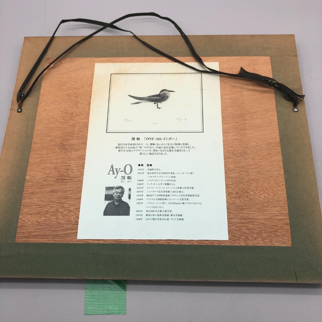 あいおう　Ay-O　ONE・16レインボー　リトグラフ　463/500　額縁入り