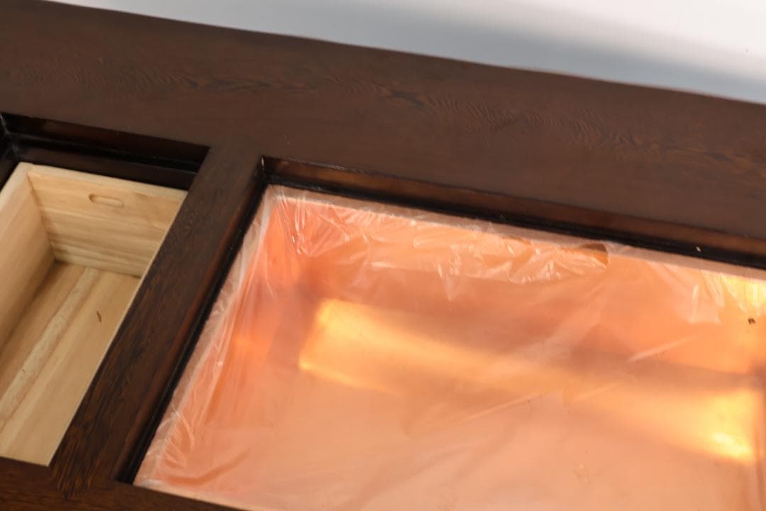 新品未使用　鉄刀木（タガヤサン）総無垢　関西火鉢　4尺　天厚7.5　BJ217