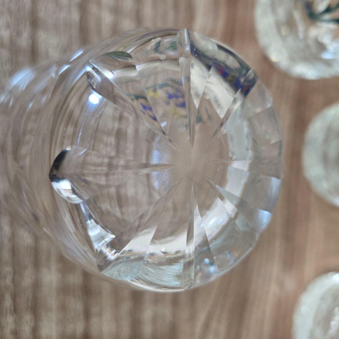 雨宮喜能登　窯彩硝子　花柄ガラスグラス6個セット