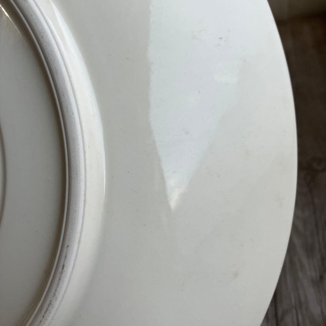 3F 【美品】大皿 飾皿 染付 菊・梅・蘭 矢羽根文様 縁起物 和モダン