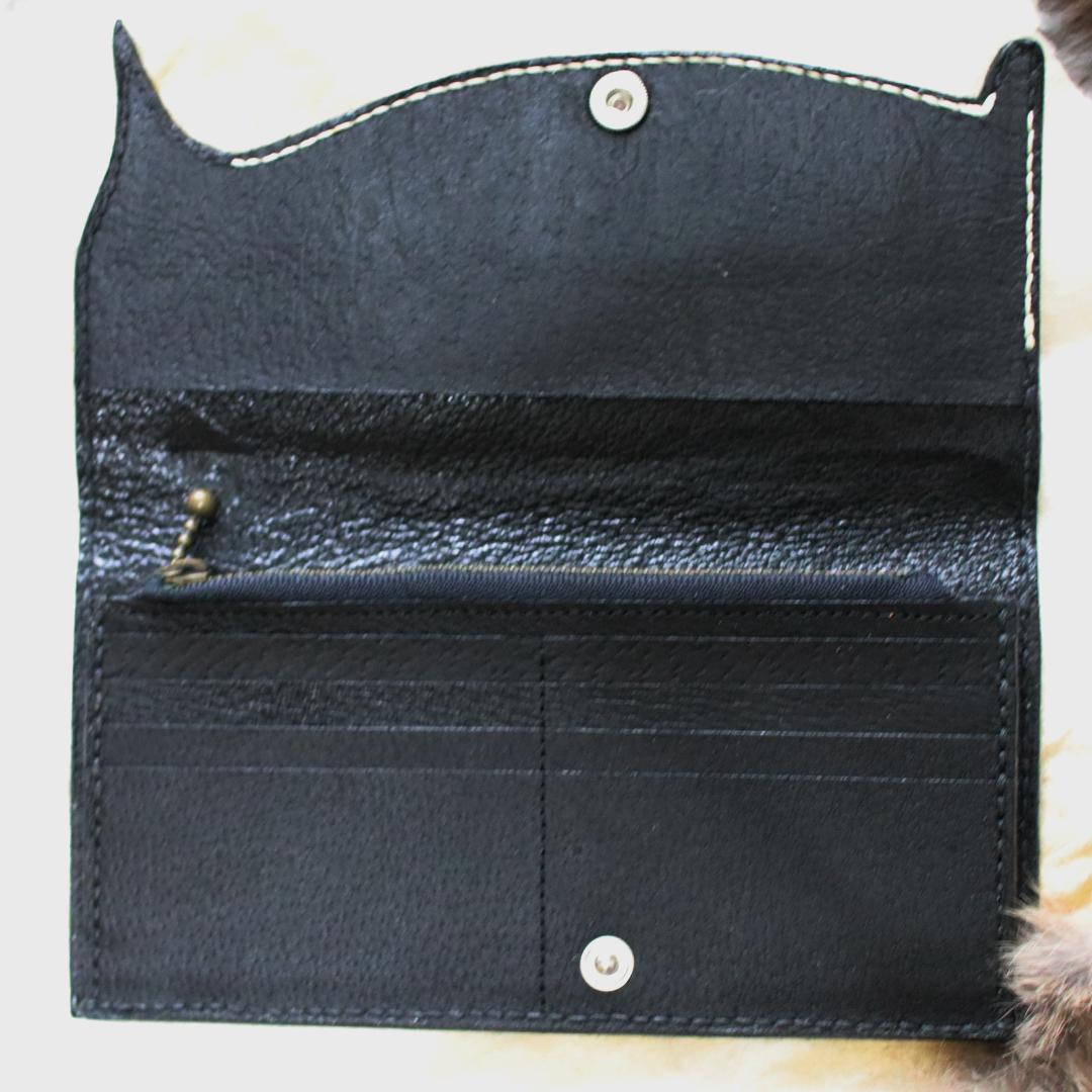 ペンギン(King Penguin)デザイン 牛革豚革レザー・長札入財布