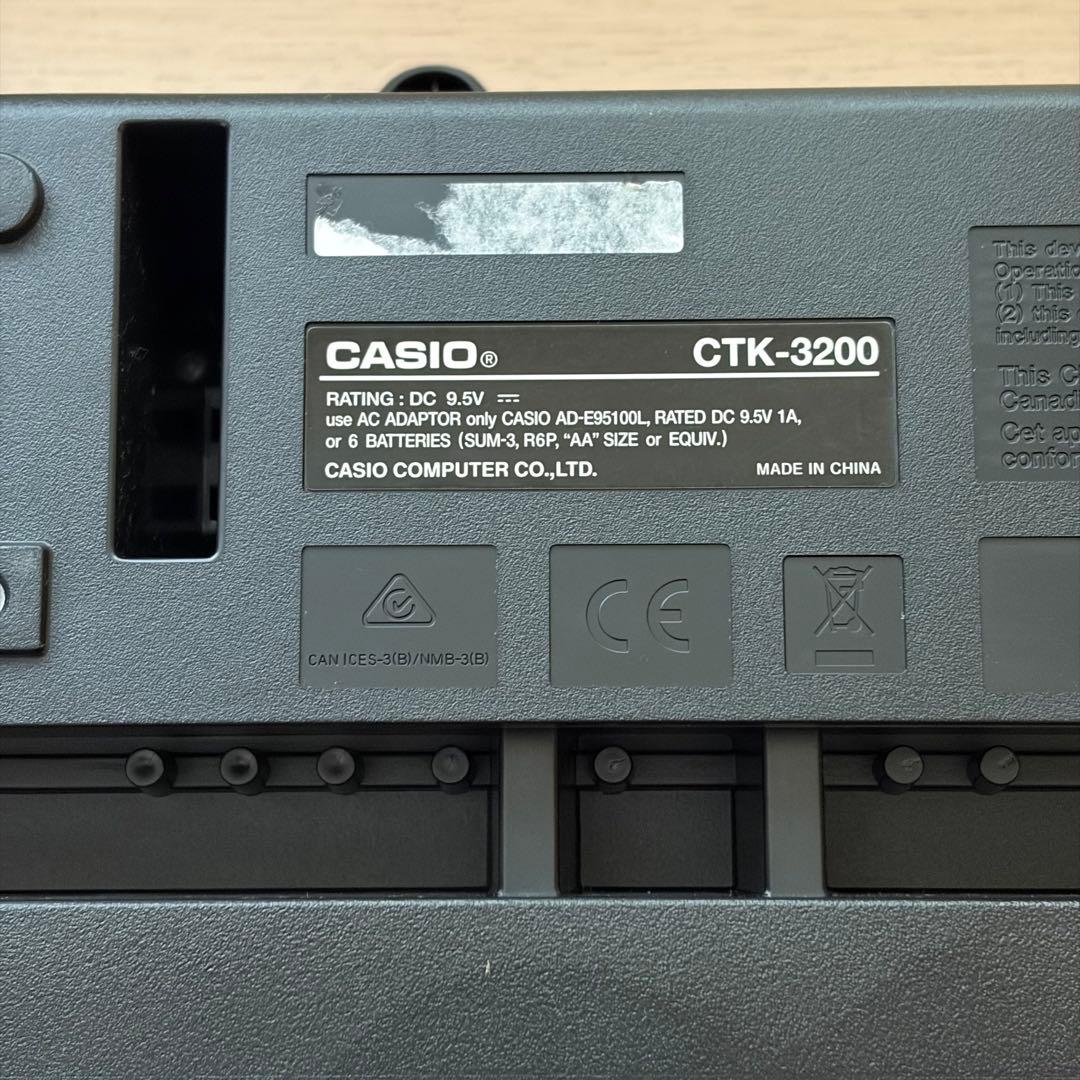 CASIO CTK-3200 電子キーボード 動作品 アダプター付　初心者向け