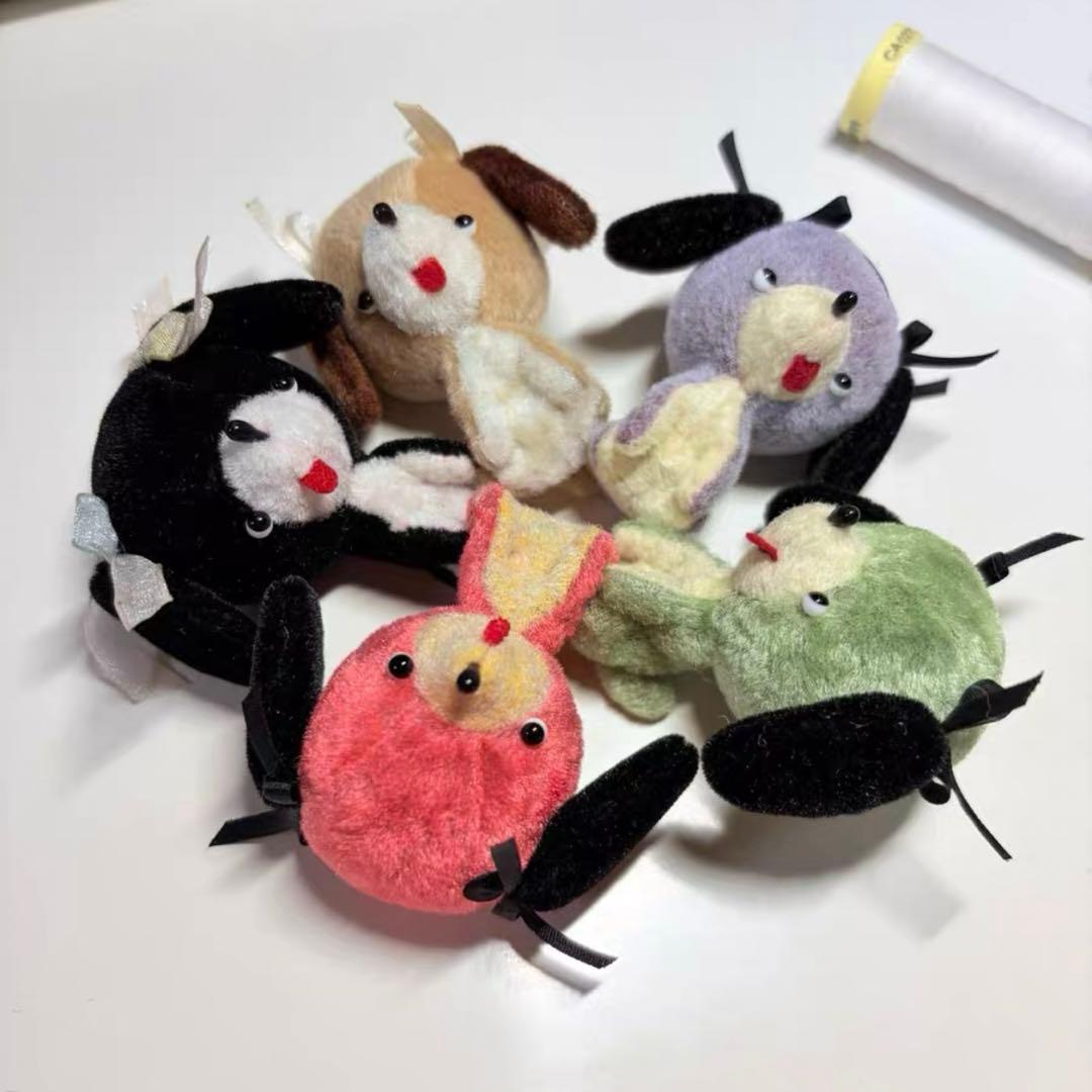 ユニークなワンワン 茶 ミニチュア アーティストベア 海外作家様 ハンドメイド