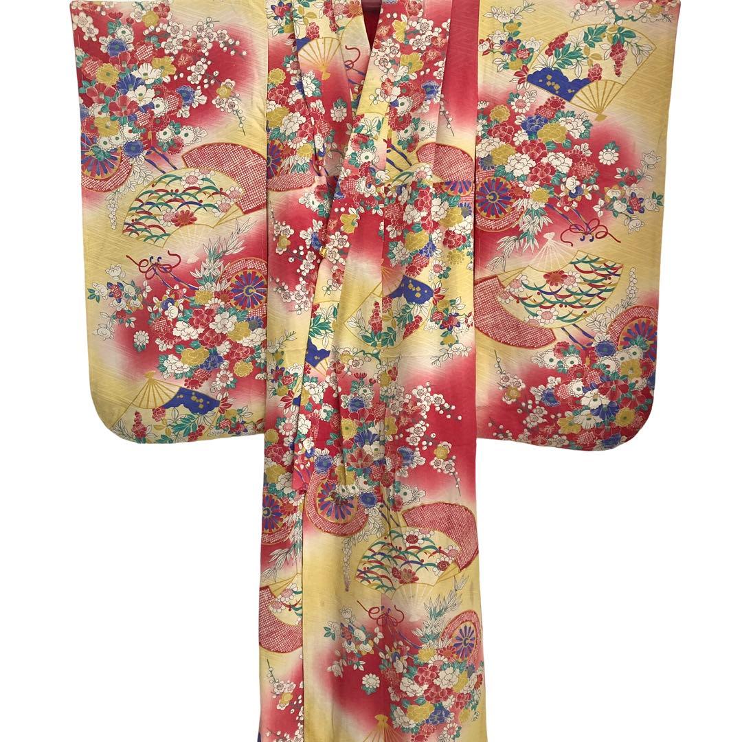 ★アンティーク　女の子　子供着物　7歳　七五三　　大正ロマン　NO48