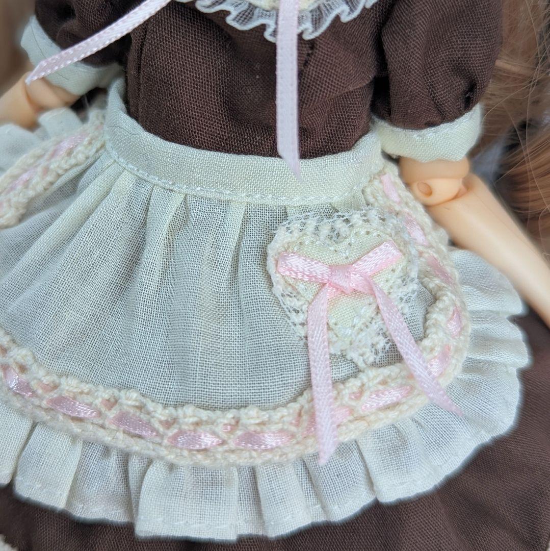 1537※ハルモニアブルーム※チョコレートカラーのメイド風クラシカルワンピース