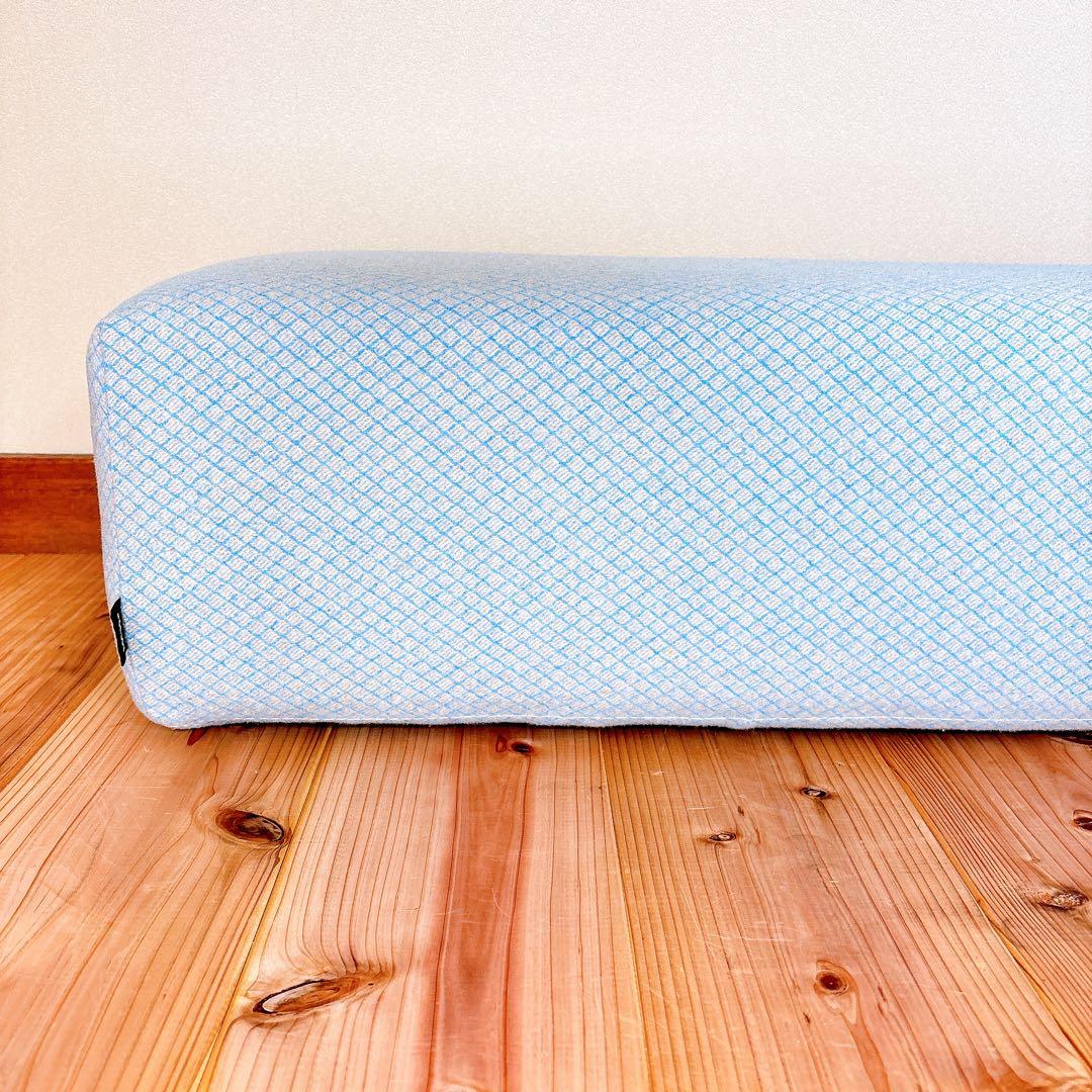 【良品】 ACTUS アクタス キューブスツール STOOL 水色×グレー